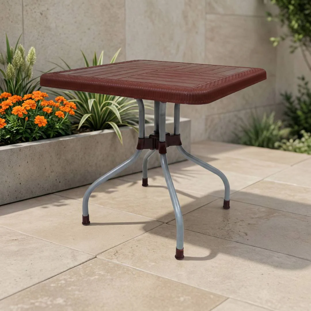 SAAB SP-246 Lexus Prince Square Table with Silver Legs - Image 5