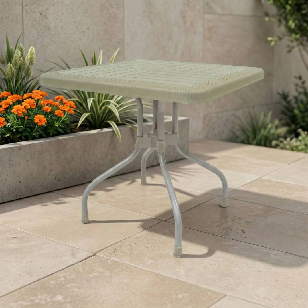 SAAB SP-246 Lexus Prince Square Table with Silver Legs - Image 6