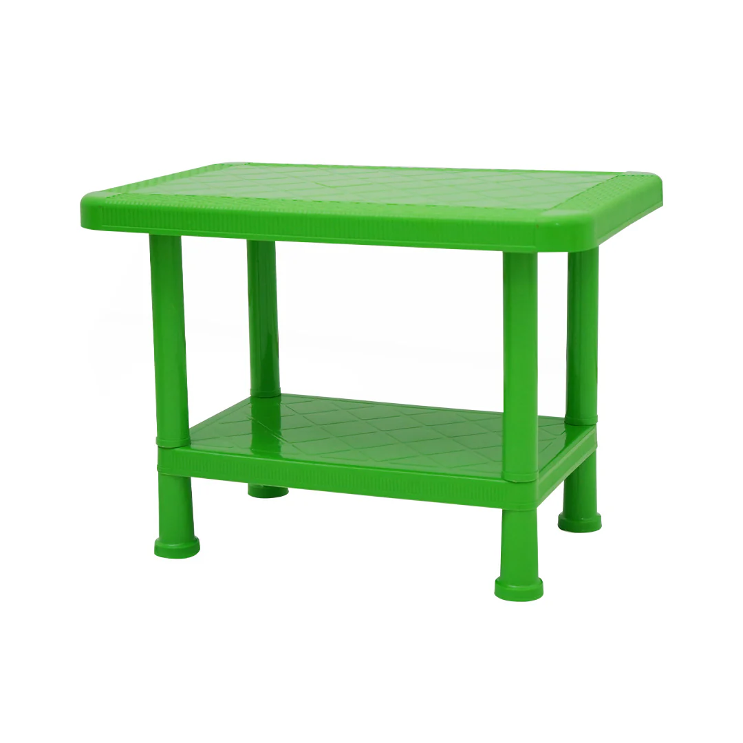 SAAB SP-328 Full Plastic Double Shelf Baby Rattan Table - Image 9