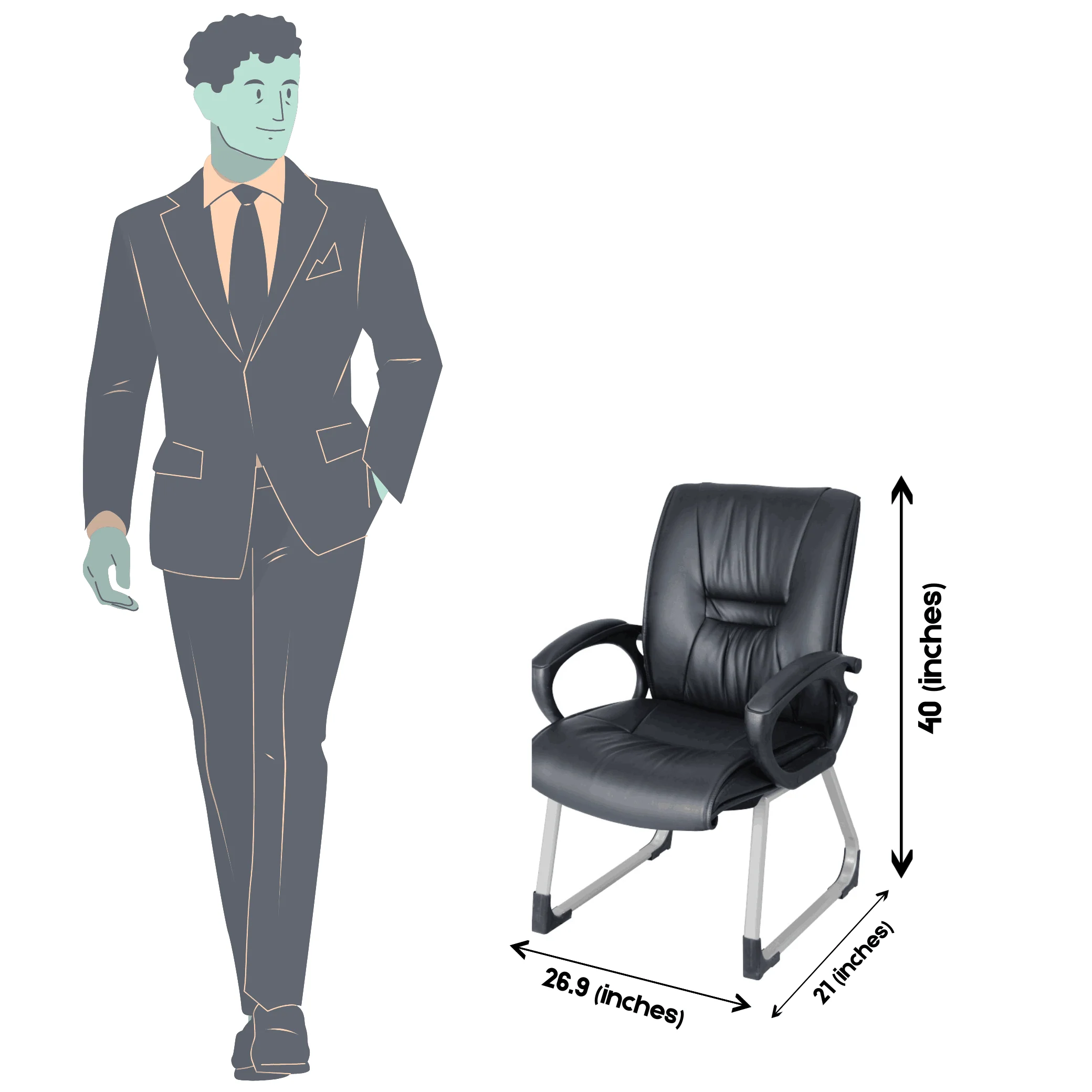 SAAB S-518-VO SENETOR Visitor Chair - Image 4