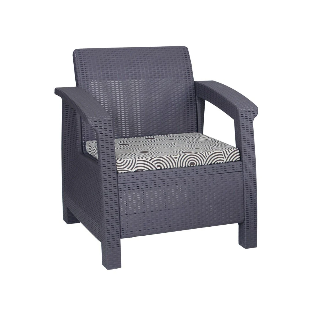 SAAB Newly Designed Rattan Allegra Single Seater Sofa with Printed Cushions SAAB SP-372 - Image 8