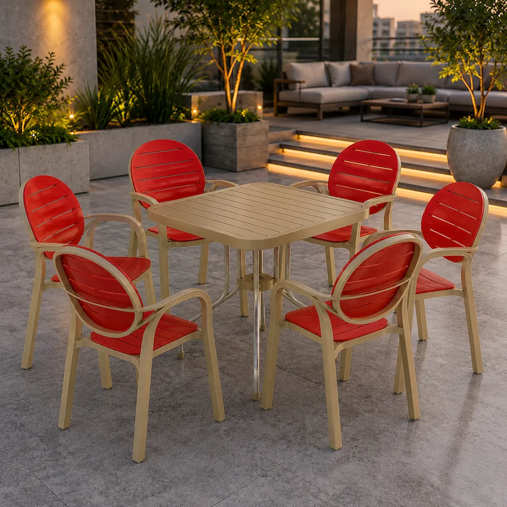 SPECTRUM PATTI CHAIRS SET MODEL SP-675 CHAIRS AND TABLE - Image 20
