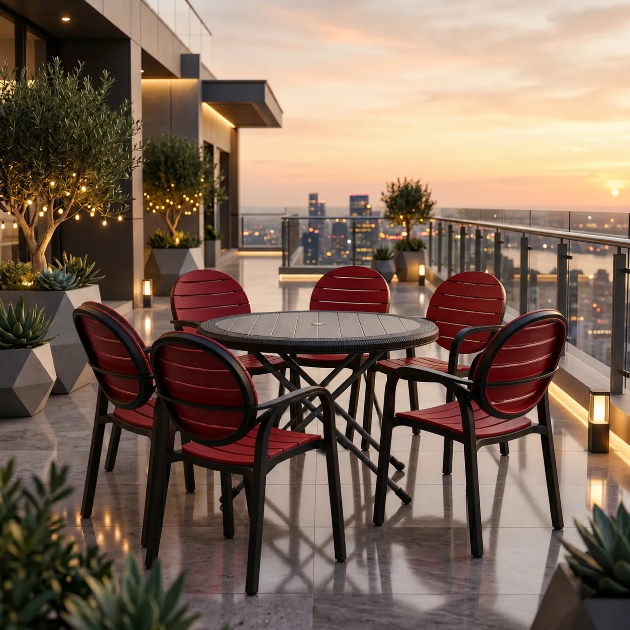 SPECTRUM PATTI CHAIRS SET MODEL SP-675 CHAIRS AND TABLE - Image 21