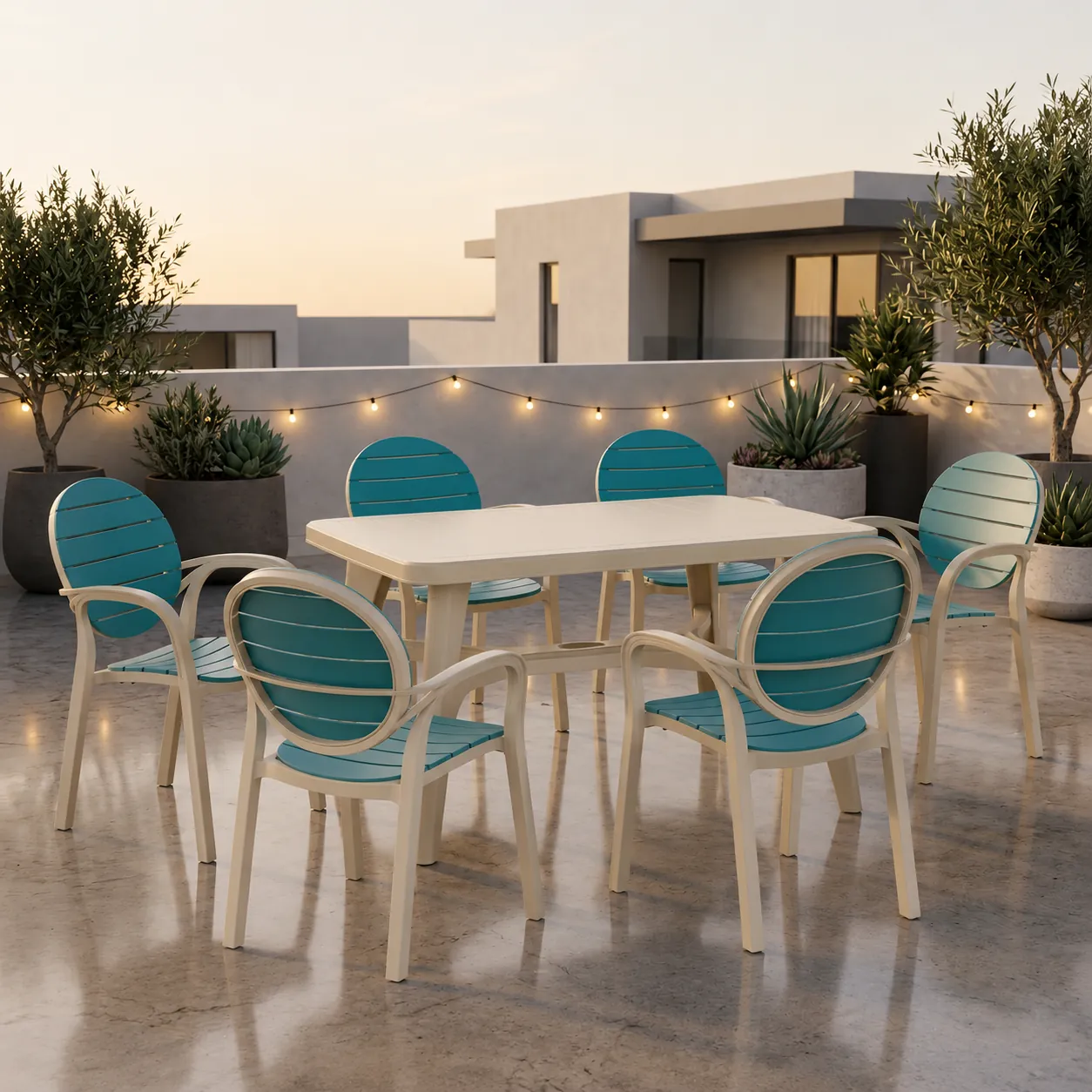SPECTRUM PATTI CHAIRS SET MODEL SP-675 CHAIRS AND TABLE - Image 23