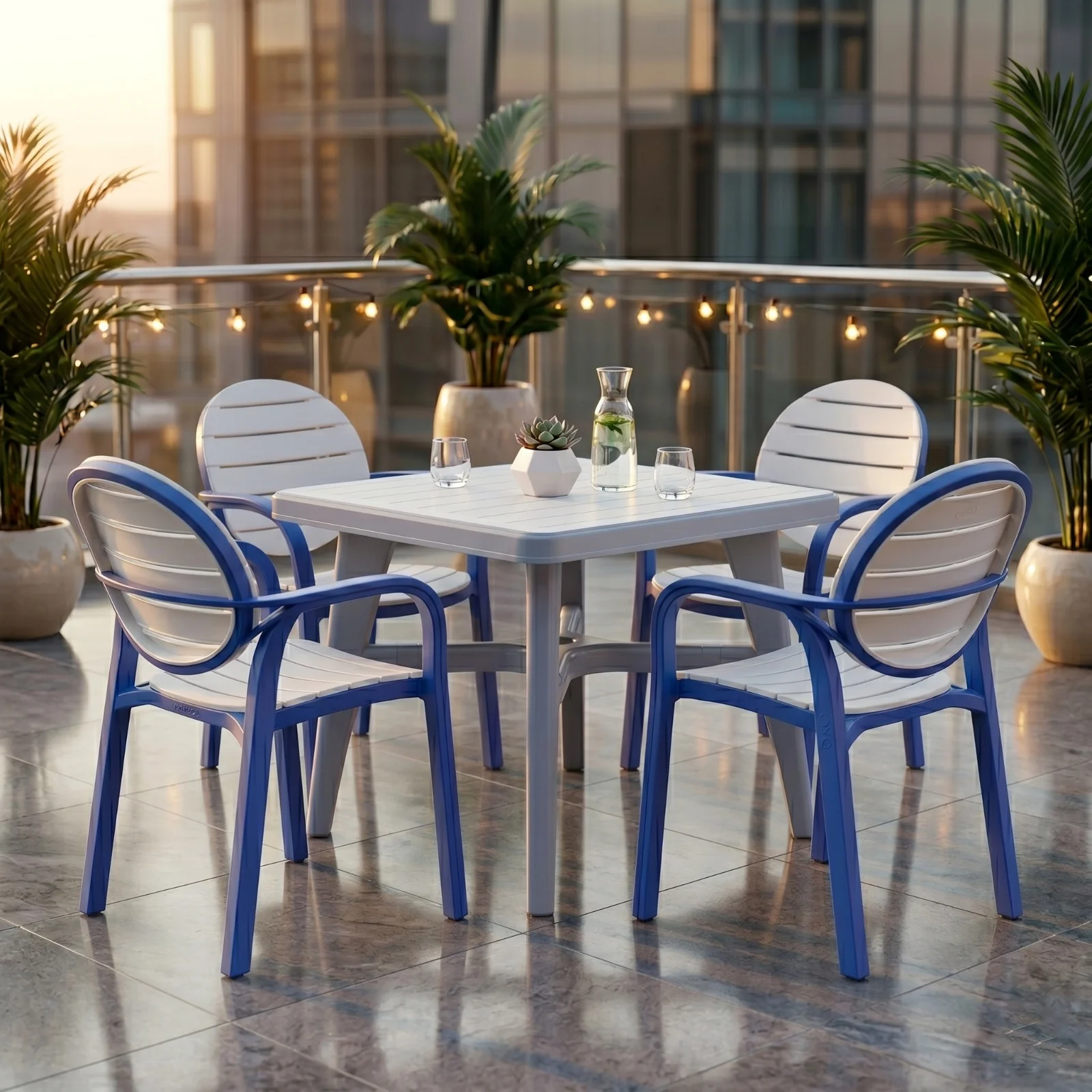 SPECTRUM PATTI CHAIRS SET MODEL SP-675 CHAIRS AND TABLE - Image 3
