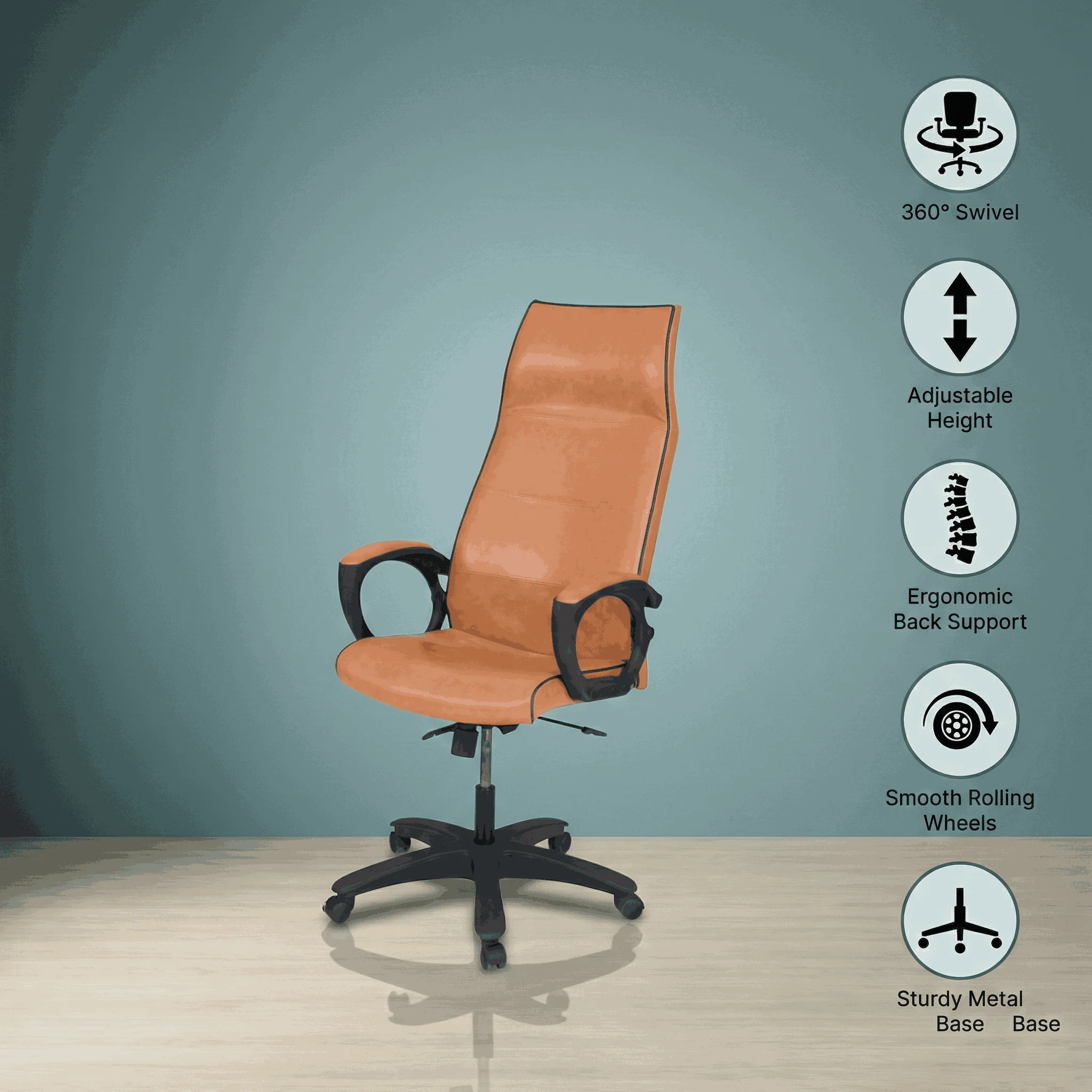 Sprinter High Back Revolving Chair Model S-528-L From SAAB Pakistan - Image 5