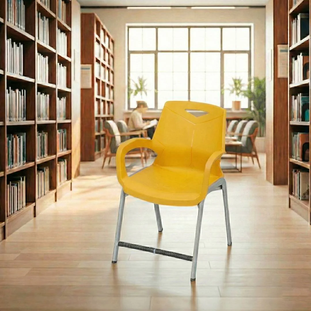 Steel Plastic Baby Green Shell With Plastic Arms Study Chair Model S-198 - Image 4
