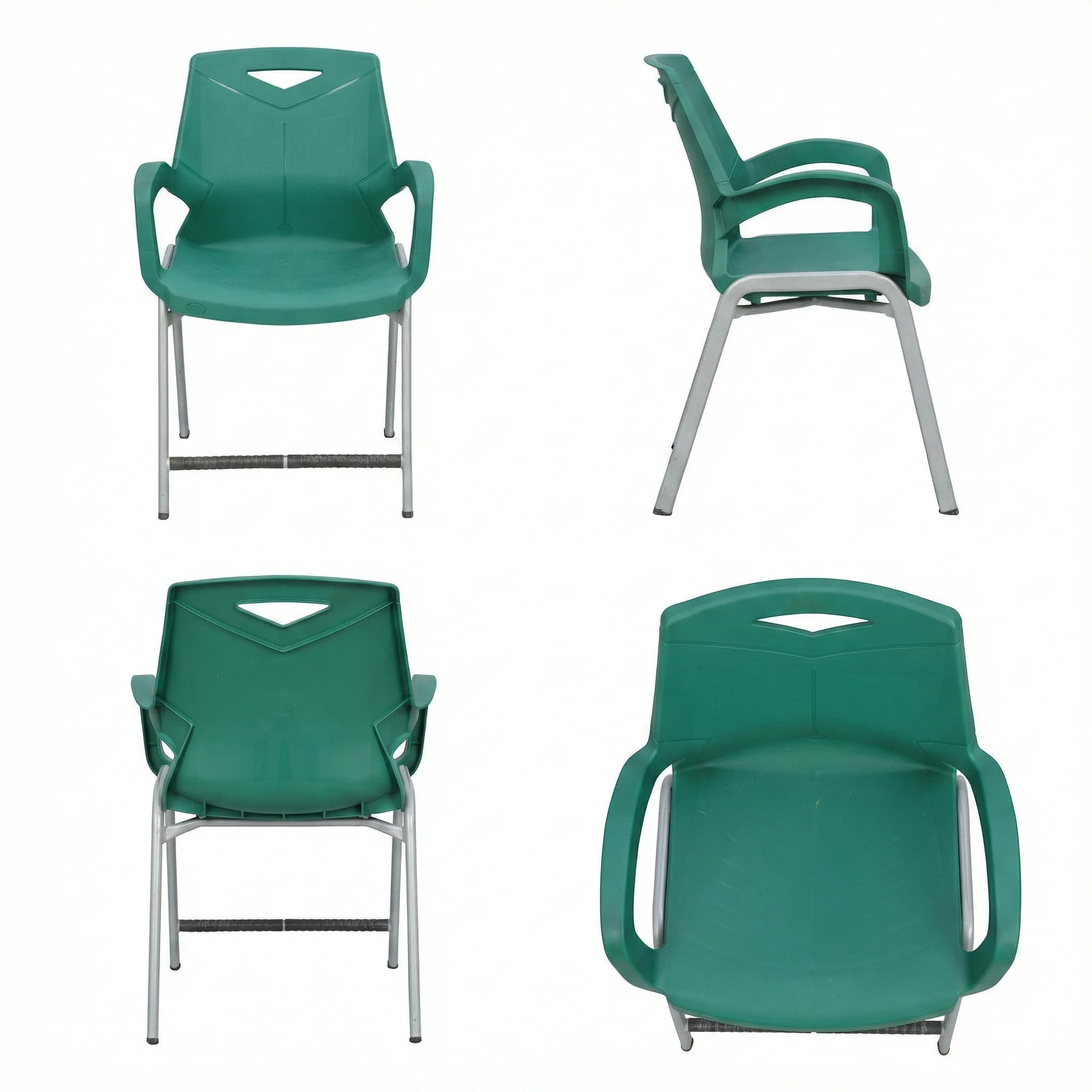 Steel Plastic Baby Green Shell With Plastic Arms Study Chair Model S-198 - Image 6